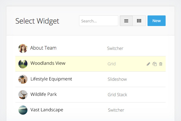 Manage Your Widgets